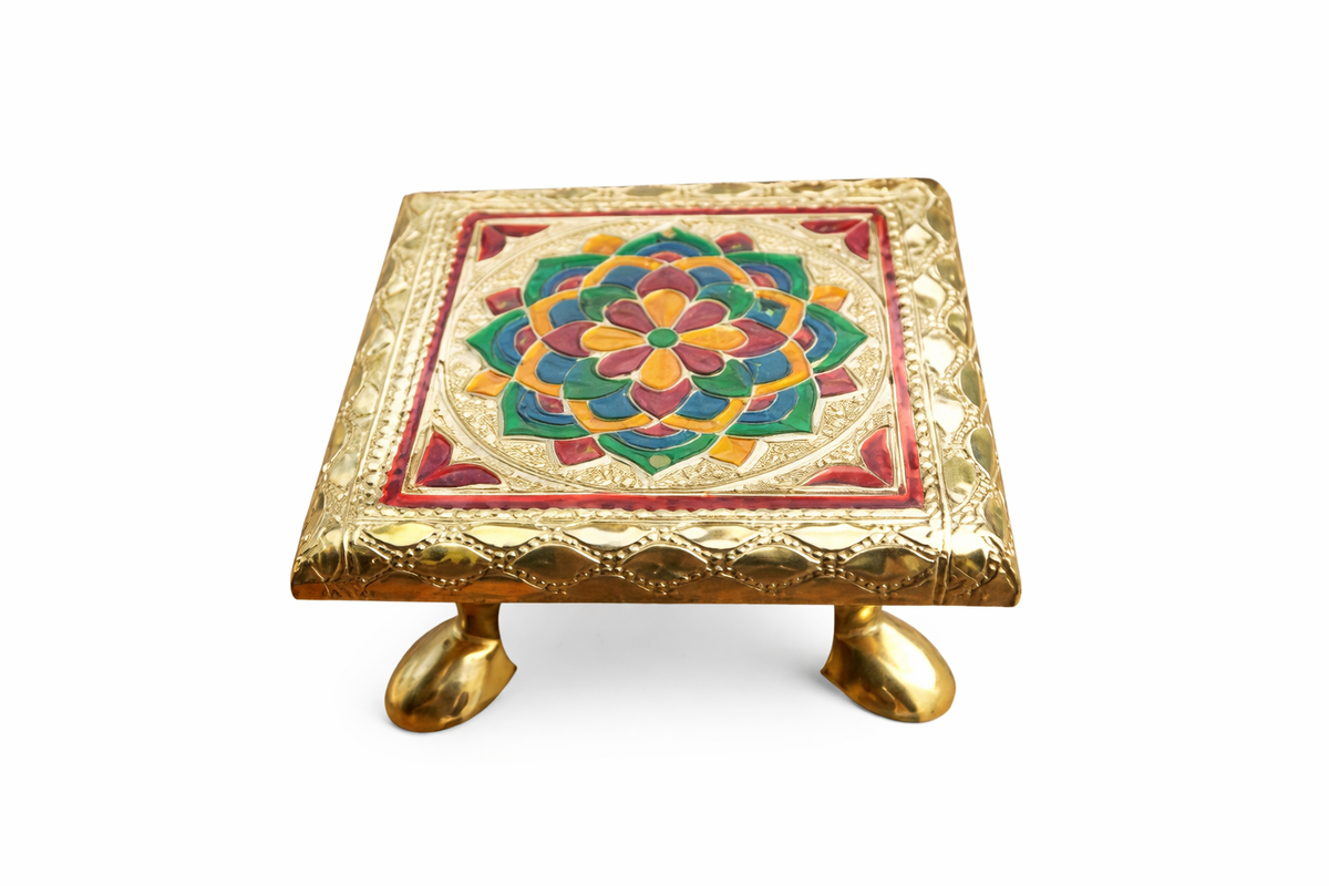 Pooja Meenakari Chowki Bajot(random design)